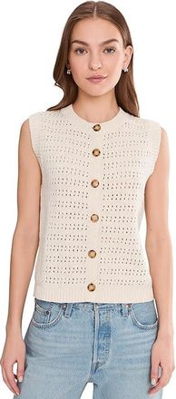 Sanctuary Pointelle Shell Womens Sweatshirt Vintage Ivory : LG (US 10-12), Cotton