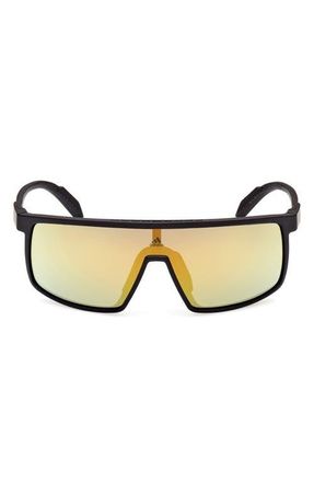 adidas Shield Sunglasses in Matte Black /Brown Mirror at Nordstrom