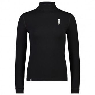 Mons Royale Cascade Mock Neck L/S Merinounterwäsche für Damen | schwarz