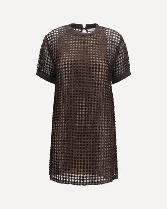 Brunello Cucinelli Sequin mesh mini Dress Female M