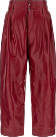 Alberta Ferretti Leather Womens Pants