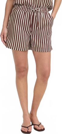 b.young Striped Regular Fit Shorts In French Roast