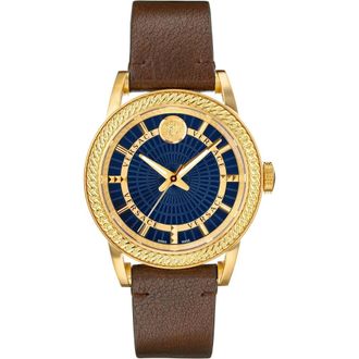 Versace Heren, Accessoires, Blauw, Maat: ONE Size Leer