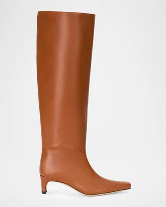 Staud Wally Leather Knee-High Boots