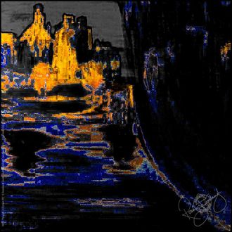 Rosemary Goodenough River Through A Curtain VII Silk Scarf