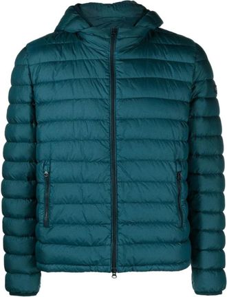 Paul & Shark Casual Blauwe Donsjas - Heren - Gewatteerde jassen - Blauw - M - Nylon - Jassen