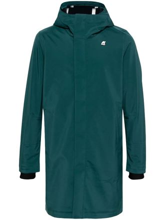 K-Way Thomas long raincoat - men - Polyester/Polyamide/Polyurethane - L - Green