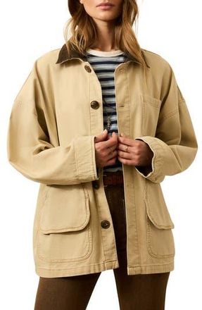 Faherty Sunwashed Canvas Barn Jacket in Sandy Khaki at Nordstrom Rack, Size Large/x-Large