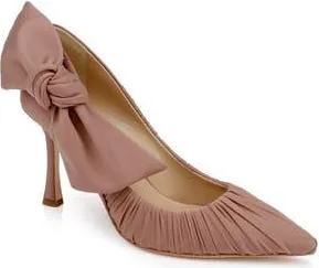 Badgley Mischka Vanesa Pointed Toe Pump in Nude Fabric at Nordstrom Rack, Size 7.5