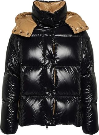 Moncler Parana Hooded Korte Donsjas - Dames - Gewatteerde jassen - Zwart - XL - Nylon - Jassen