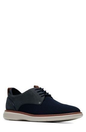 Clarks Brantin Plaid Leather Oxford Shoe in Navy Knit at Nordstrom Rack, Size 10.5