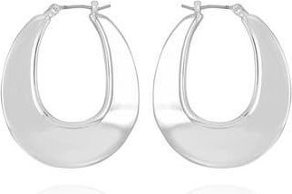 Vince Camuto Scoop Hoop Earrings in Silver Tone at Nordstrom Rack