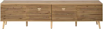 Urban Meuble Mueble tv dise&ntilde;o lamas madera 4 puertas 180x40x46cm