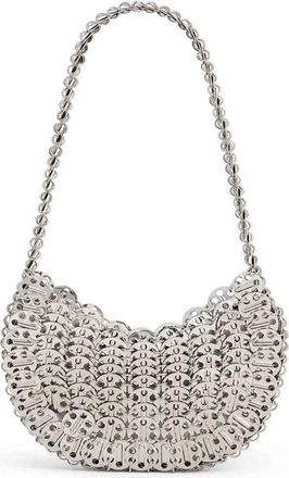 Paco Rabanne Zilveren Schoudertas met Messing Schijven - Dames - Schoudertassen - Grijs - ONE Size - Tassen