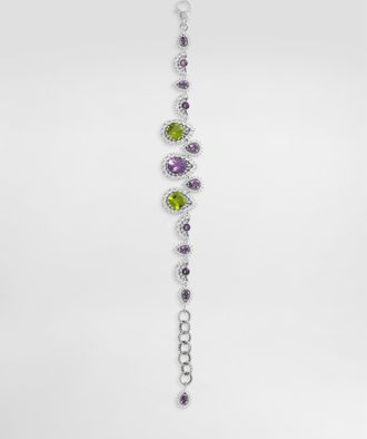 Dolce & Gabbana Eleganza Bracelet 18-carat White Gold, Amethysts, Peridots, And Sapphires - Woman Bracelets White Onesize