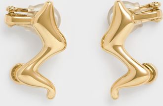 Charles & Keith Emilia Wavy Stud Earrings