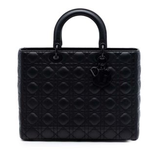Dior Pre-owned Dior Large Ultra Matte Calfskin Cannage Lady Dior Ladies WOAEOESARL3BX460