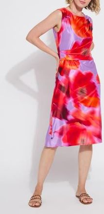 Lyss&eacute; Raquel Drape Midi Dress in Floating Floral at Nordstrom Rack, Size X-Large