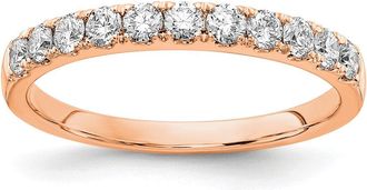 Diamond2Deal 14k Gold Lab Grown Diamond Wedding Band Ring 1/2Ct Clarity- VS Color- G-H