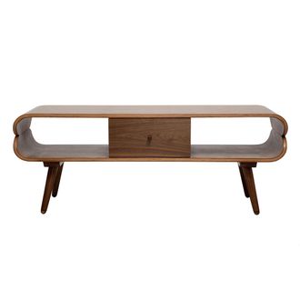 Miliboo Mueble Tv Vintage Con Compartimentos De Almacenaje De Madera Oscura 132 Cm Takla