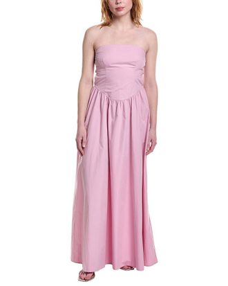 Susana Monaco Susana Monaco Poplin Drop-Waist Tube Maxi Dress