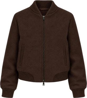 Loro Piana Chaqueta Bomber Tessuto Capolavoro - Jackets - Mujer - Marr&oacute;n - 2XL