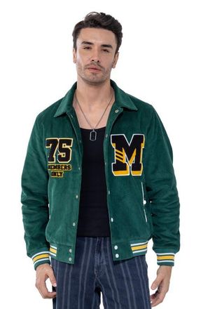 Members Only Corduroy Varsity Jacket in Green at Nordstrom, Size Xx-Large