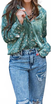 Fate Kae Fringe Shirt In Green