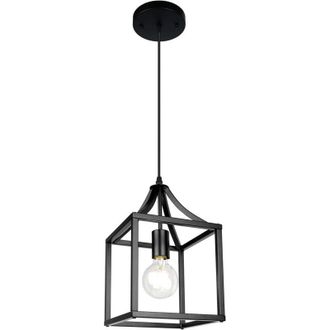 OEM L&aacute;mpara Colgante De Metal Negro, Dise&ntilde;o De Una Sola Bombilla, Adecuada Para Comedores, Cocinas, Islas De Cocina, Dormitorios, Pasillos, Etc., 220 V (b