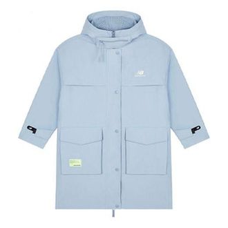 New Balance (WMNS) New Balance Big Pocket Solid Color Hooded Jacket Blue AWJ21304-BMT