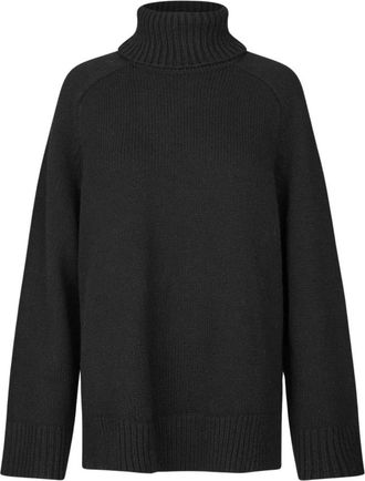 Sams&oslash;e & Sams&oslash;e Sakeiki Turtleneck 11250 - Dames - Coltruien - Zwart - M - Wol - Truien & Vesten