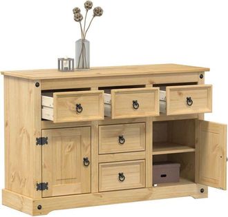 vidaXL Credenza Corona 112x40x75 cm in Legno Massello di Pino - Vidaxl