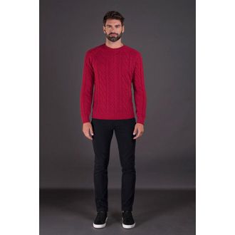 Moorer MenS Red Cable Knit Sweater, Size 54