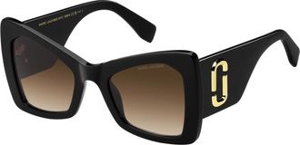 Marc Jacobs Butterfly Zonnebril - Dames - Zonnebrillen - Zwart - ONE Size - Accessoires