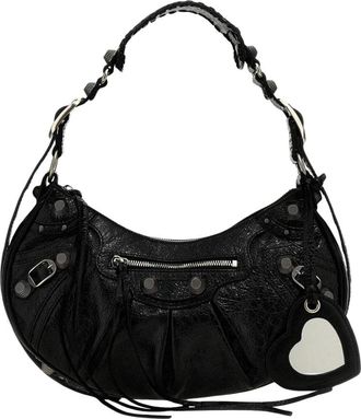Balenciaga Le Cagole Schoudertas Klein - Dames - Tassen - Zwart - Maat: ONE Size Katoen