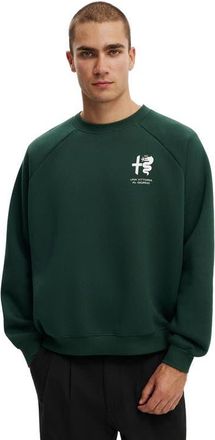 Cotton On Mens Box Fit Alfa Romeo Sweater in Lcn Alf Pineneedle Green at Nordstrom, Size Xx-Large