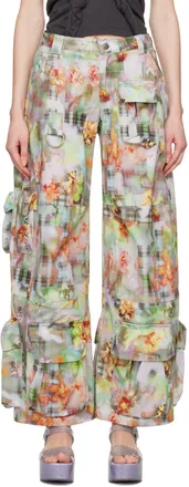 Collina Strada Blue Garden Cargo Pants