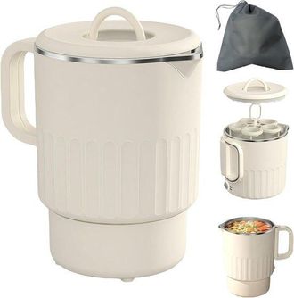 No Brand Hervidor Plegable De Acero Inoxidable De 1 Litro: Compacto Y Port&aacute;til Para Viajes Y Acampadas