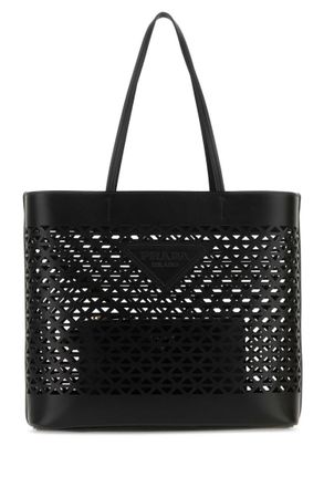 Prada Black Leather Tote Bag