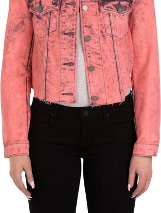 Articles of Society Vegas Bomb Denim Jacket In Pink