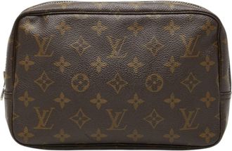 Louis Vuitton Monogram Brown Pvc Leather Clutch Bag (Pre-Owned)