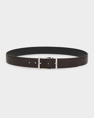 Ferragamo Men & apos;s Double Adjustable Leather Belt