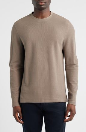 Robert Barakett Sorrell Long Sleeve Cotton Blend T-Shirt in Ash Brown at Nordstrom, Size Xx-Large
