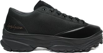 Yohji Yamamoto Y-3 GSG9 lace-up platform sneakers - men - Fabric/Calf Leather/Calf Suede/Calf Leather/Rubber - 11.5 - Black