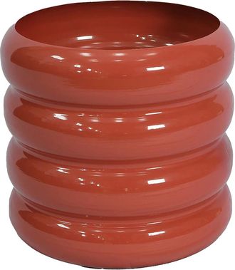 Vente-Unique Portavaso In Metallo D. 32 X H. 30 Cm Terracotta - Lumoza