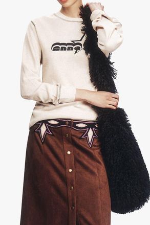 Anna Sui Logo Tees Thermal T-Shirt in Oatmeal at Nordstrom, Size Medium