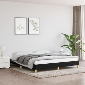 vidaXL Cama Sin Colch&oacute;n Tela Negro 180x200 Cm Vidaxl