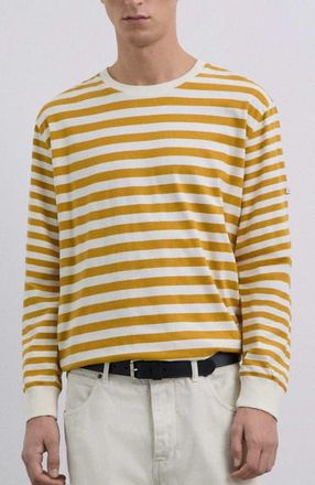 Scalpers Mixedstriped Ls Tee in Mustard at Nordstrom, Size Xx-Large Eu