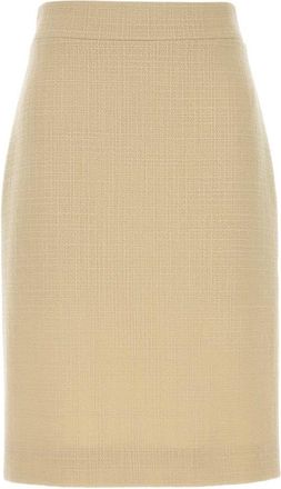 Valentino Ivory Tweed Skirt