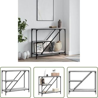 vidaXL vidaXL Tavolino da soggiorno - Tavolino Consolle Grigio Sonoma 88,5x30x75 cm Legno Multistrato